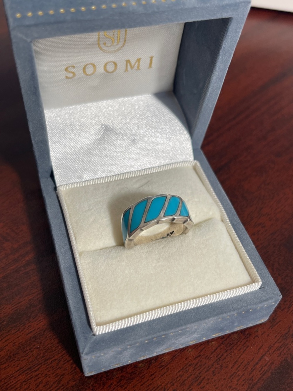 925 Turquoise Inlay Sterling Silver Ring